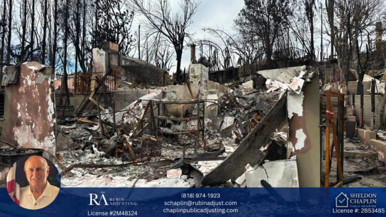 Debris Removal - Public Adjusting - Sheldon Chaplin - Public Adjuster - Woodland Hills, CA