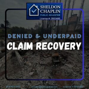 Denied and Underpaid Claim Recovery Near Altadena, CA - Sheldon Chaplin, Public Adjuster 2